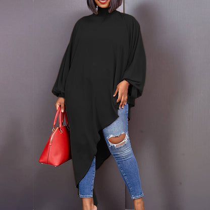 Irregular Hem Chiffon Maxi Dress Casual Loose Women'S Clothing