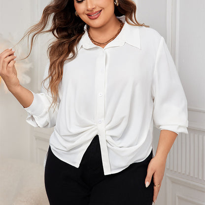 Elegant White Chiffon Shirt for Women