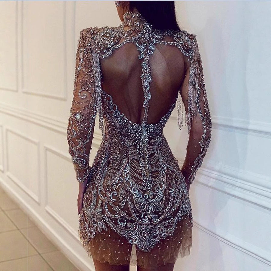 New Elegant Long Sleeve Dress With Chic Design