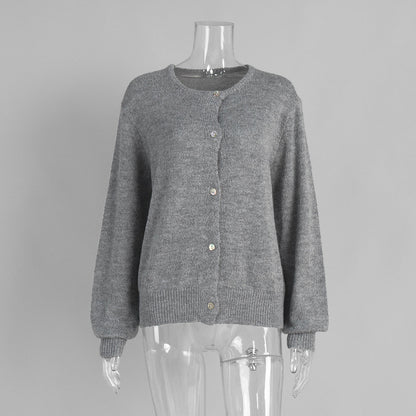 Pastel Color Knit Cardigan Women Comfortable Casual Sweater