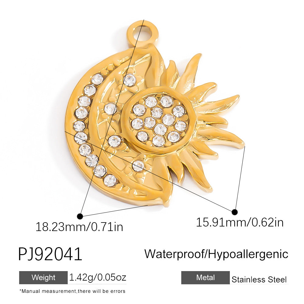 DIY Jewelry Accessories Stainless Steel Sun Shell Necklace