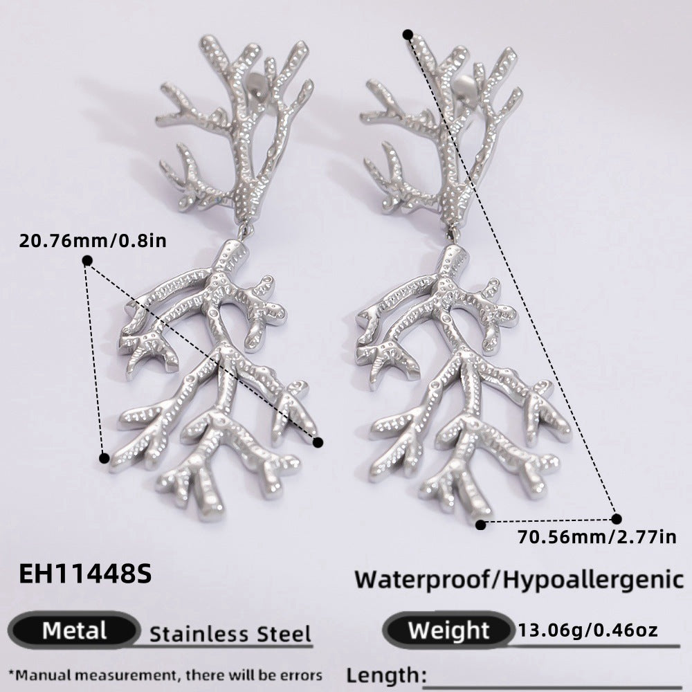 Freshwater Pearl Earrings Ocean Inspired Starfish Seashell Necklace Stainless Steel Adjustable Ring