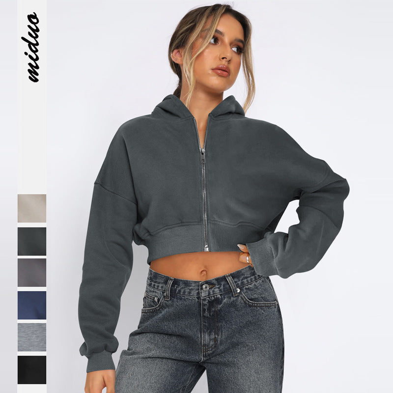 Women’s Trendy Casual Hoodie with Zipper
