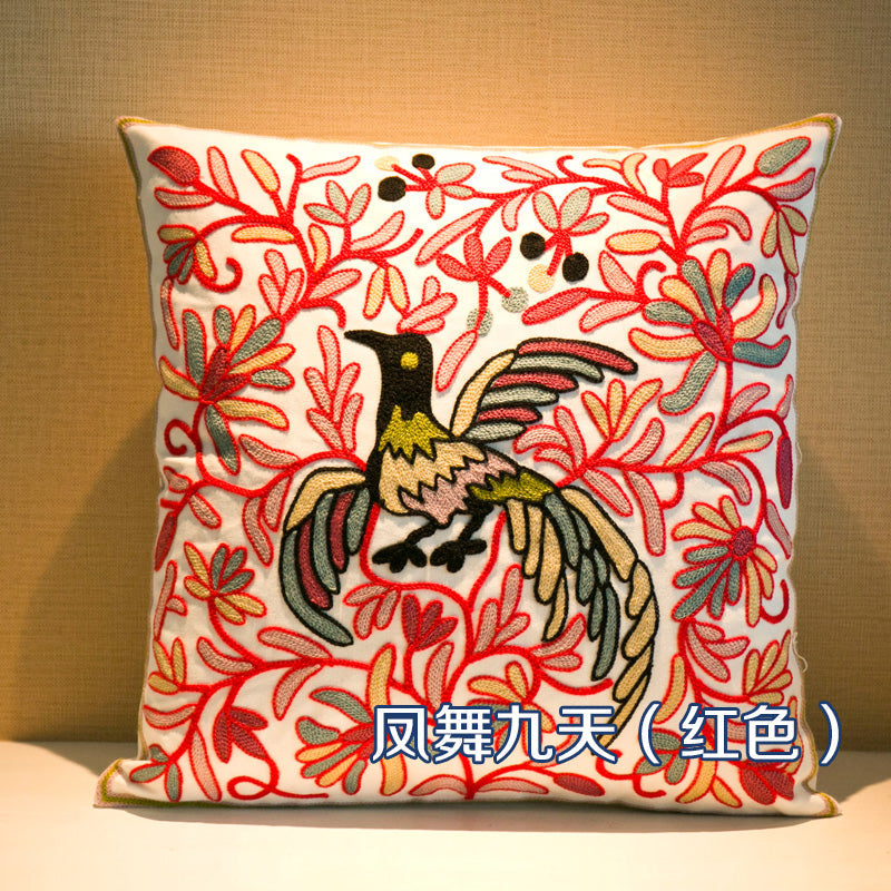 Ethnic Style Embroidered Throw Pillows Sofa Cushions  Cushions Pillow Covers, No Core