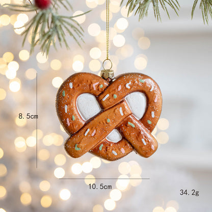 Cute Gingerbread Cookies Christmas Tree Hanging Ornament