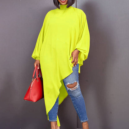 Irregular Hem Chiffon Maxi Dress Casual Loose Women'S Clothing