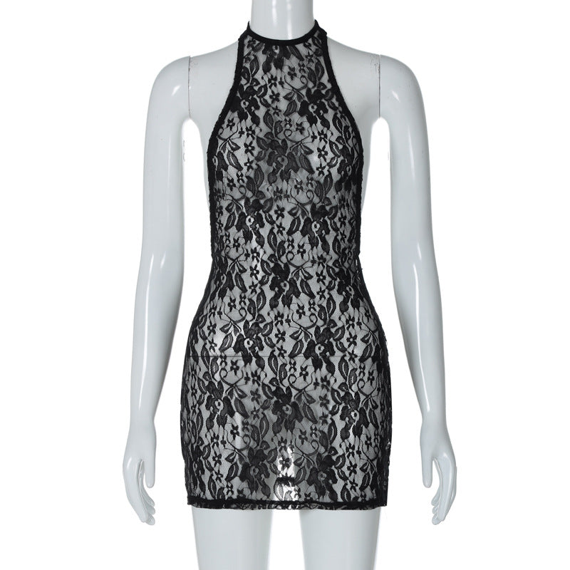 Sexy Lace Backless Bodycon Dress for Nightclub