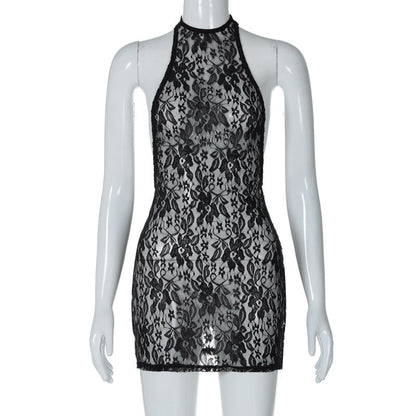 Sexy Lace Backless Bodycon Dress for Nightclub