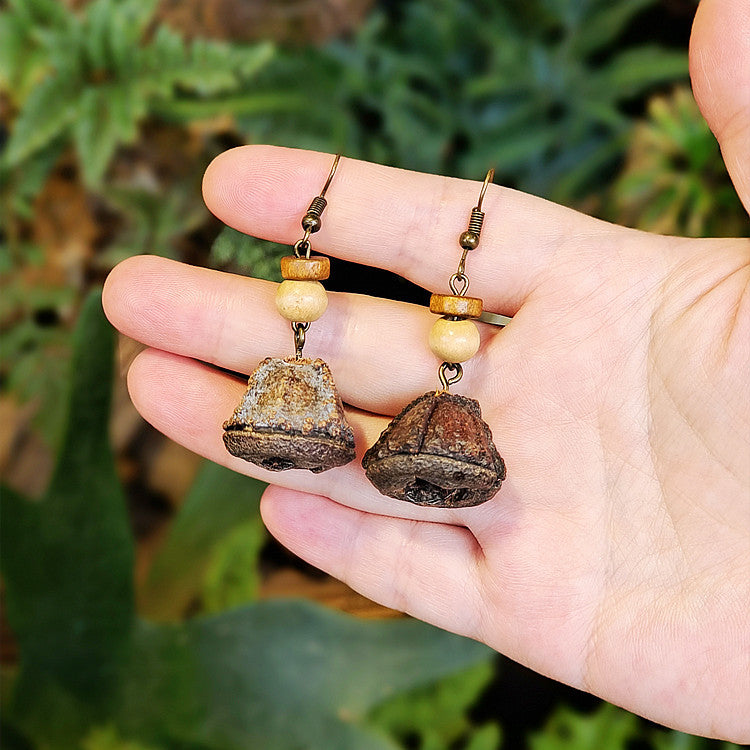 Creative Long Wooden Tassel Earrings Inspired by Nature