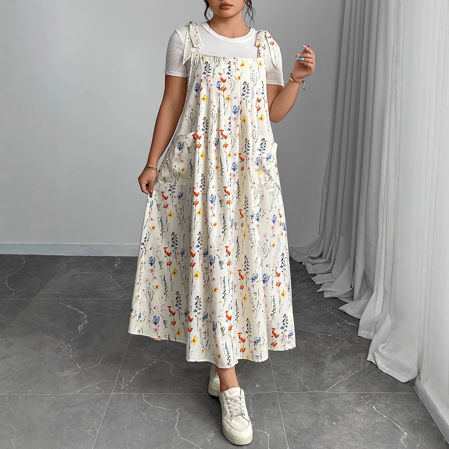 Plus Size Elegant Maxi Dress With Relaxed Fit