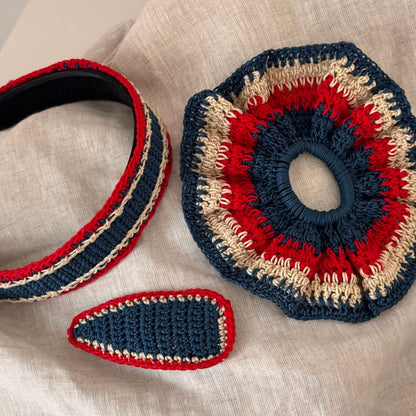 Cute Color Contrast Stretchy Knit Hair Tie