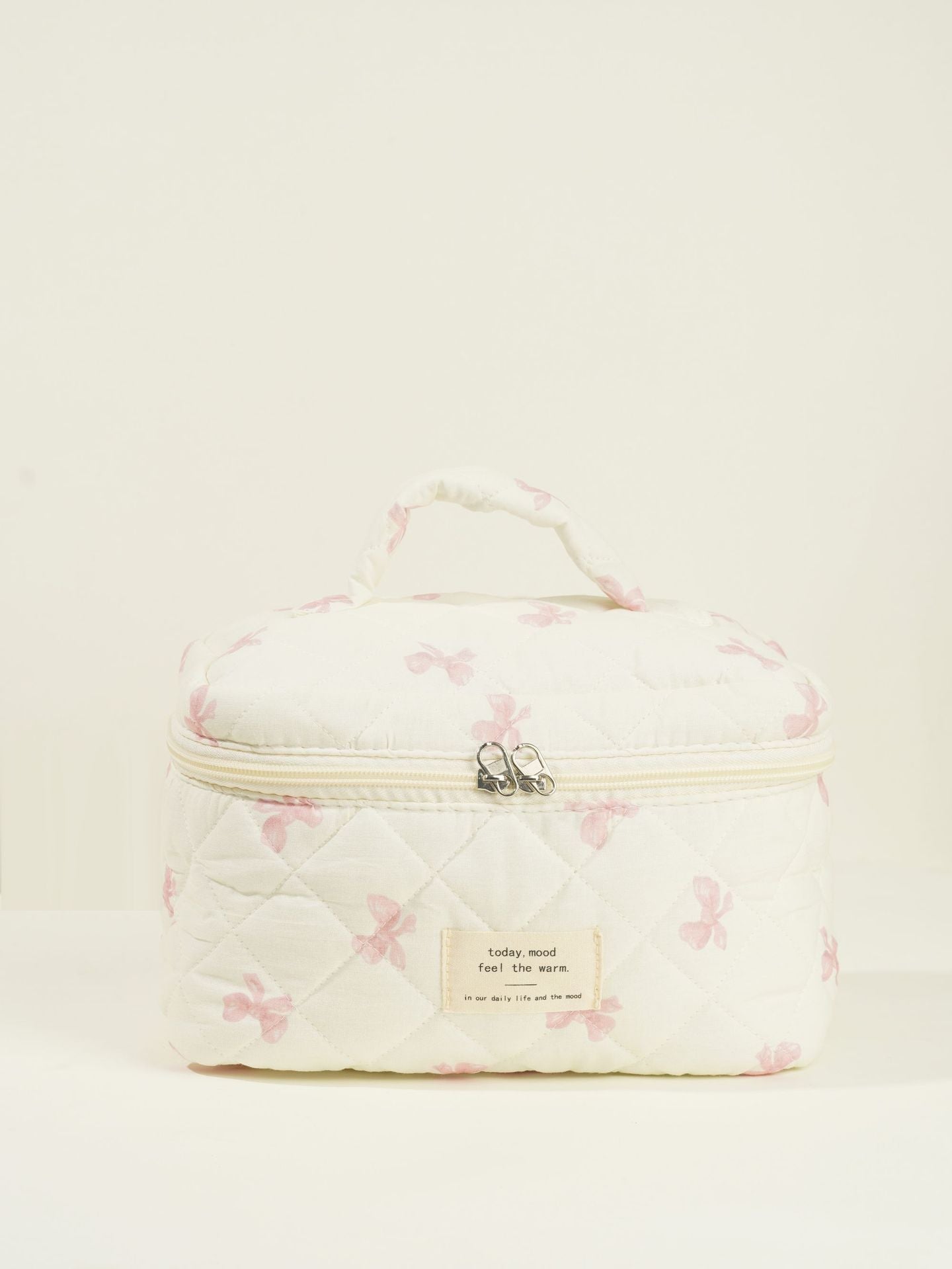 Butterfly Floral Print Puffer Make Up Bag