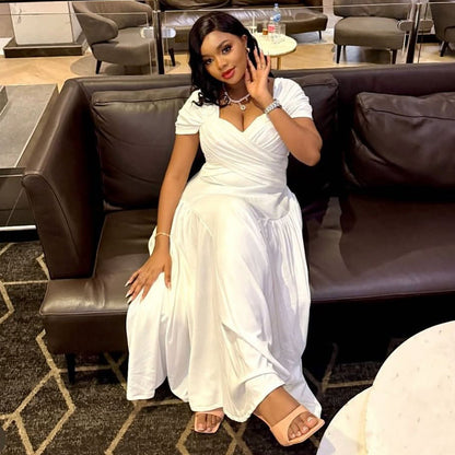 Elegant Plus Size Strapless Maxi Dress For Women