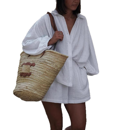 Fashionable Women's Casual Shirt and Shorts Set