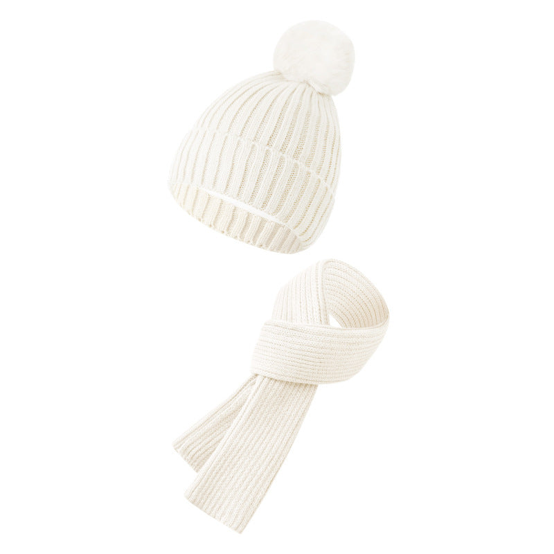 Warm Knitted Winter Hat, Scarf, And Gloves Set