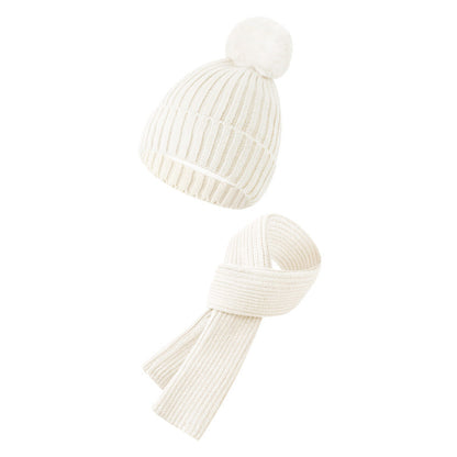 Warm Knitted Winter Hat, Scarf, And Gloves Set