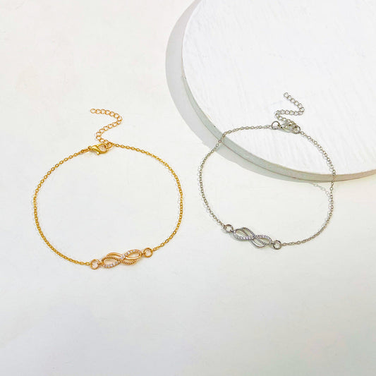 Vintage Zircon Delicate  Anklet