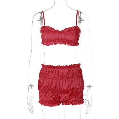 Slim Fit Sexy Strapless Romper Set