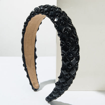 Trendy Resin Pearl Headband Elegant Hair Accessory
