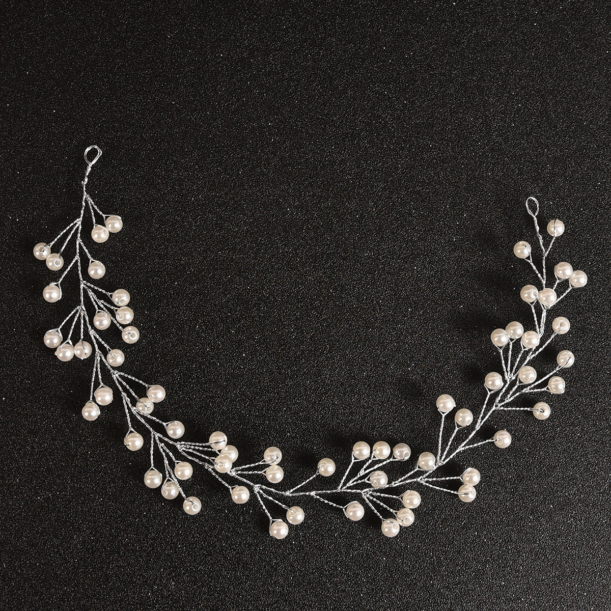 Handmade Pearl And Rhinestone Hairband Wedding Accessories