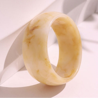 Round Wide Acrylic Layered Bracelets