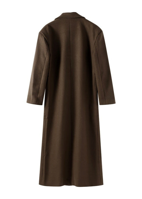 Double Breasted Wool Overcoat Brown Classic
