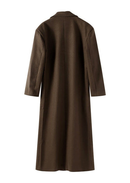 Double Breasted Wool Overcoat Brown Classic