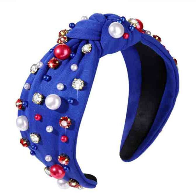 Wide Headband with Pearl Detail for Stylish Women