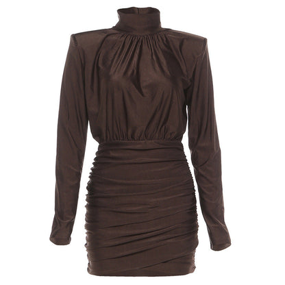 New Casual High Neck Bodycon Dress