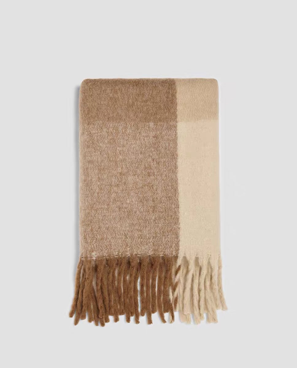 Patchwork Color Tassel Scarves