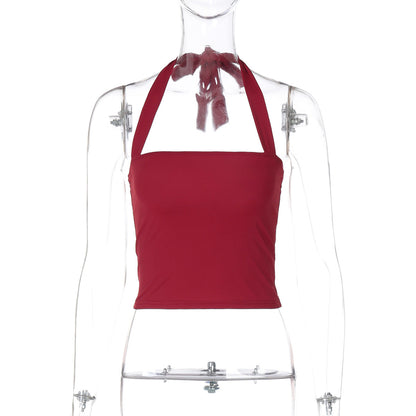 Trendy Solid Color Bodycon Crop Top