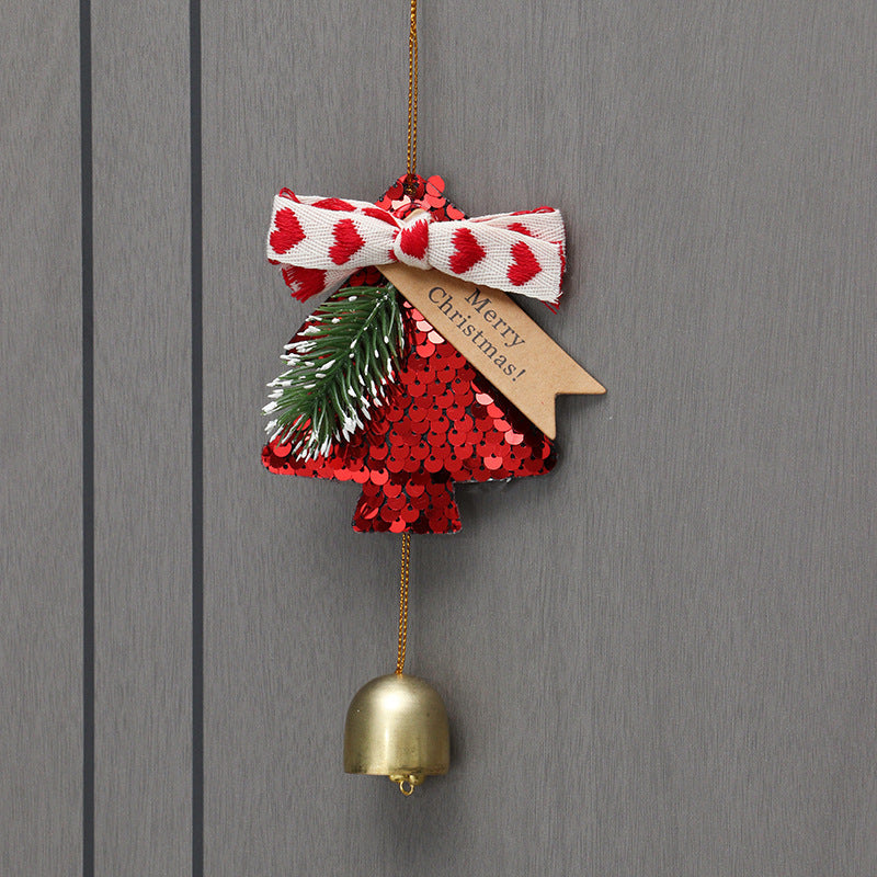Christmas Tree Jingle Bell Bow Door Decoration