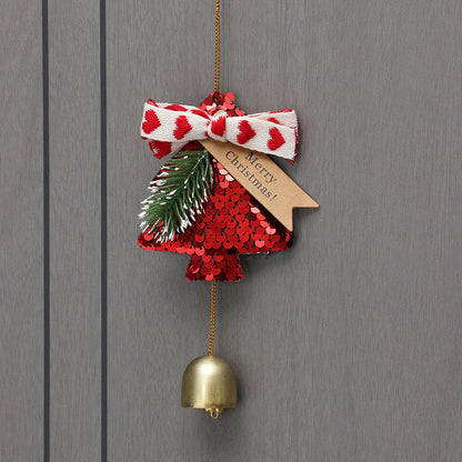 Christmas Tree Jingle Bell Bow Door Decoration