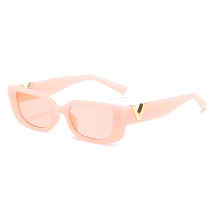 Square Frame Sunglasses V-Shape Trendy Fashion Eyewear