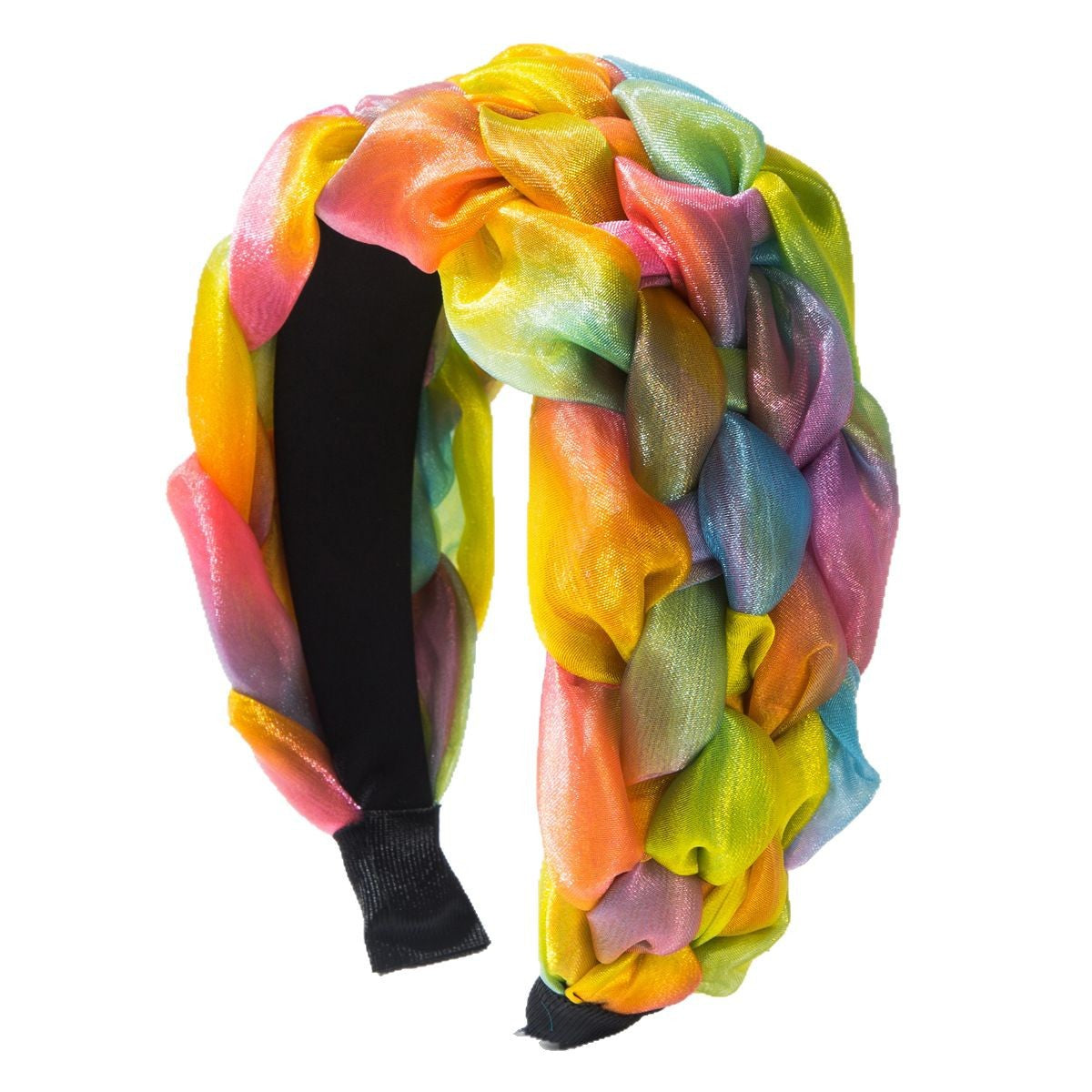 Trendy Wide Brim Braided Fabric Headband for Women