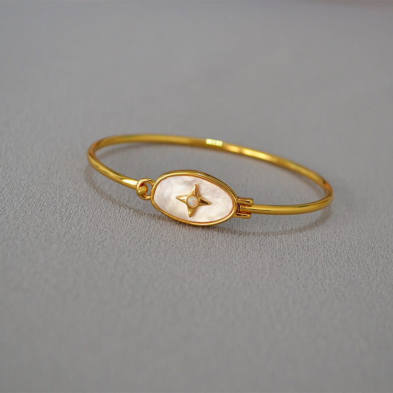 Elegant Colorful Opal Gold Plated Bracelet