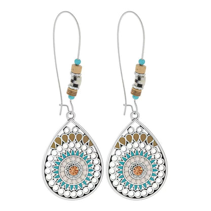 Bohemian Style Hollow Circle Drop Earrings for Women