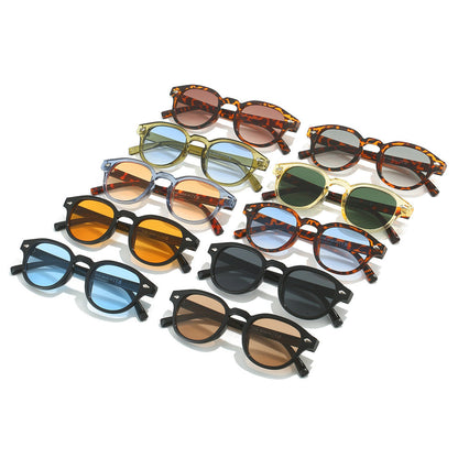 Vintage Round Frame Sunglasses for Men Stylish Casual Eyewear