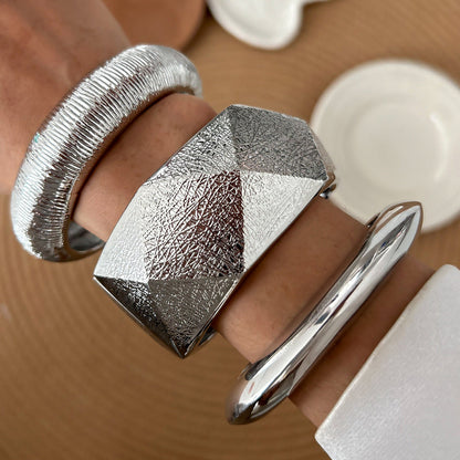 Irregular Design Alloy Bracelet Set Trendy Ins Style