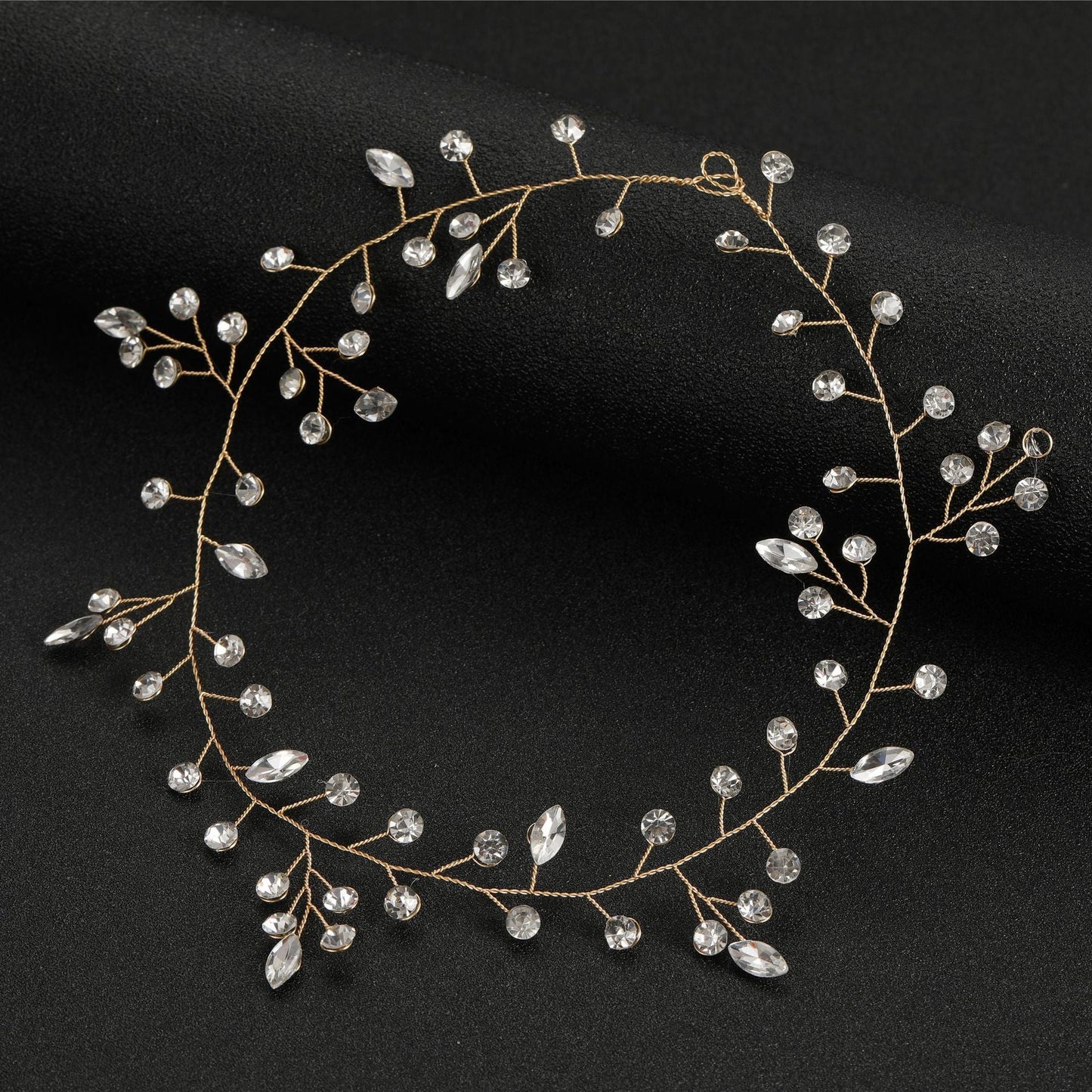 Handmade Glass Crystal Headband for Brides and Weddings