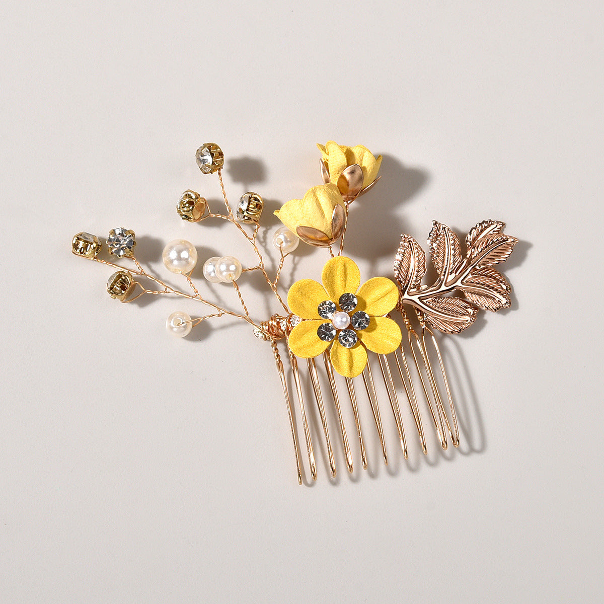 Bridal Floral Hair Accessories Forest Style Blue Flower Hairpin Wedding Hairpiece