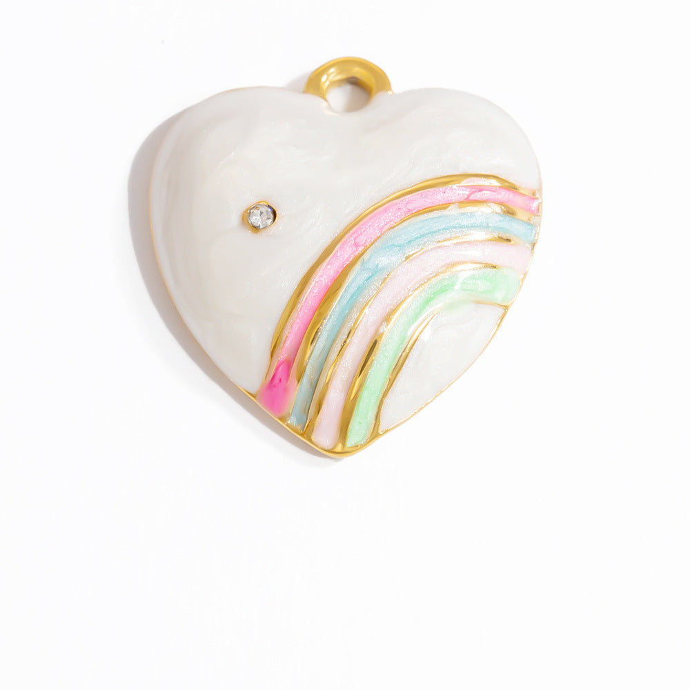 Colorful Fish DIY Pendant Jewelry Accessories Stainless Steel Retro Style