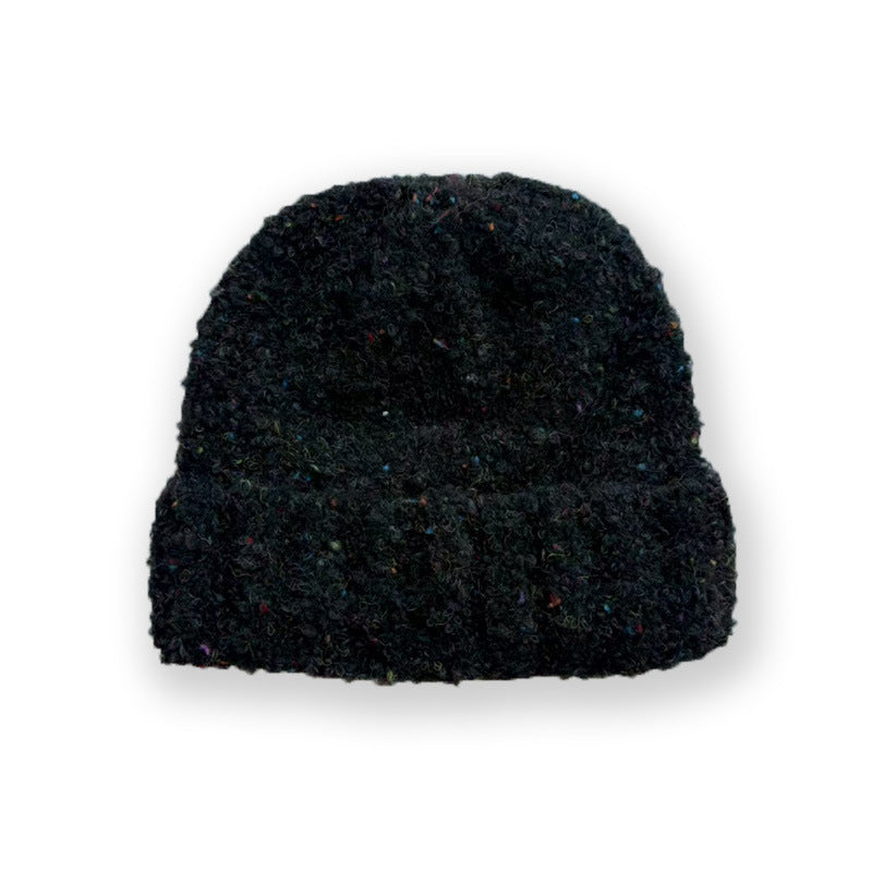 Wool Blend Colorful Dots Knit Beanie for Women