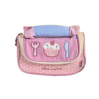 Strawberry Roll Pencil Case Cute Portable Storage Bag for Students