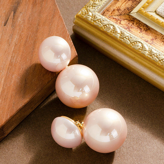 Fashionable Geometric Pearl Earrings With 925 Silver Posts