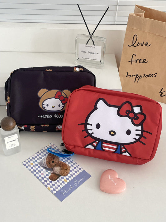 Hellokitty Foldable Makeup Bag Cute Cartoon Travel Organizer