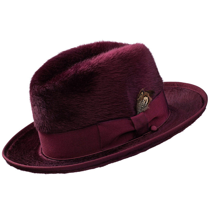 Trendy Retro Wool Felt Fedora Hat for Men and Women