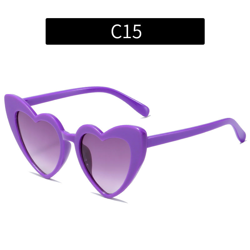 Colorful Heart-Shaped Sunglasses for Family Fun