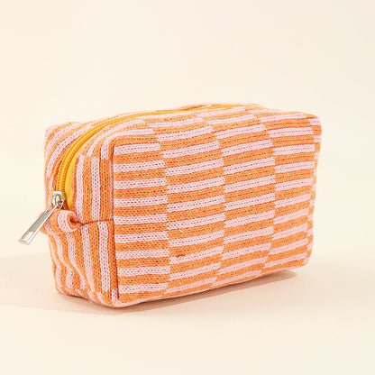 Color Block Simple Make Up Bag