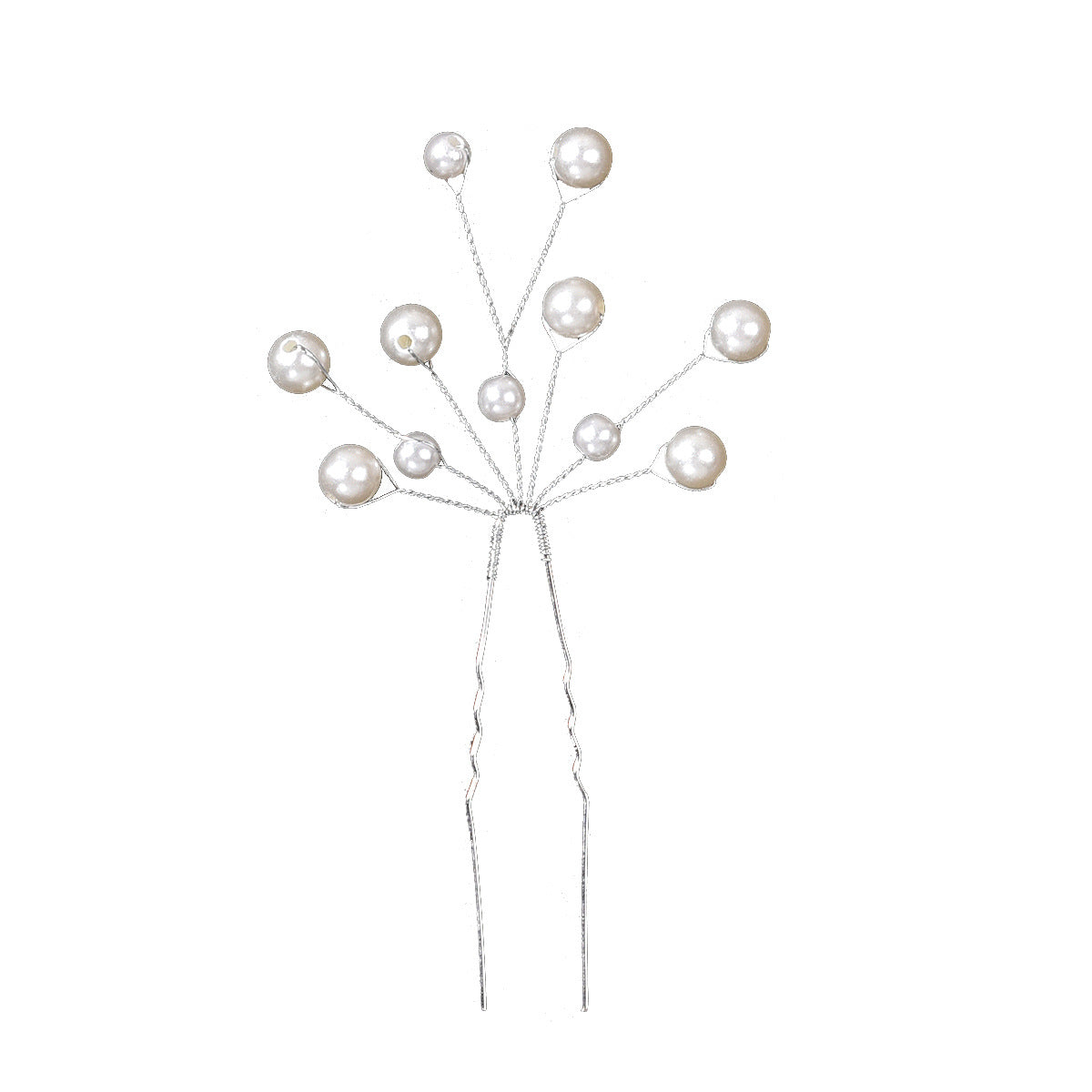Bridal Pearl Flower Hairpin U-Shaped Hair Accessory for Wedding